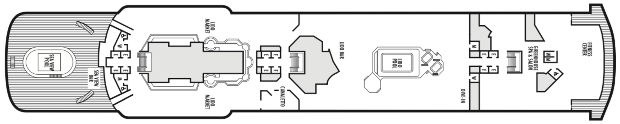 Deck 8 - Lido plan